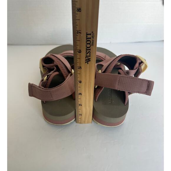 Merrell Comfort Pink Leather Buckle Strap Casual Sporty Slide Sandals Sz 7 - Picture 10 of 13
